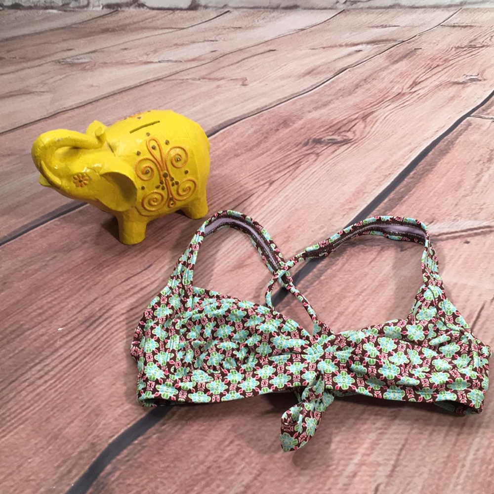 Athleta Floral Swimsuit Bikini Top